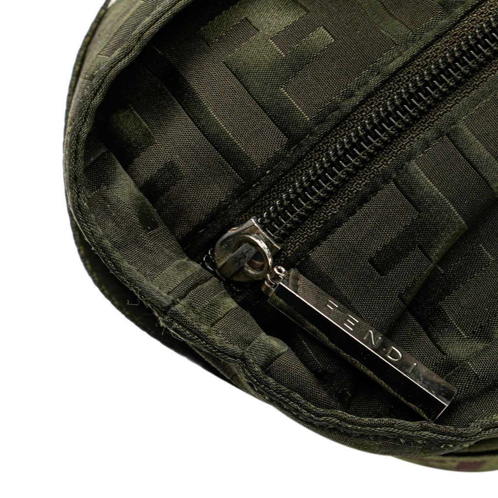 Fendi Medium Zucca Nylon Zip Code Handbag