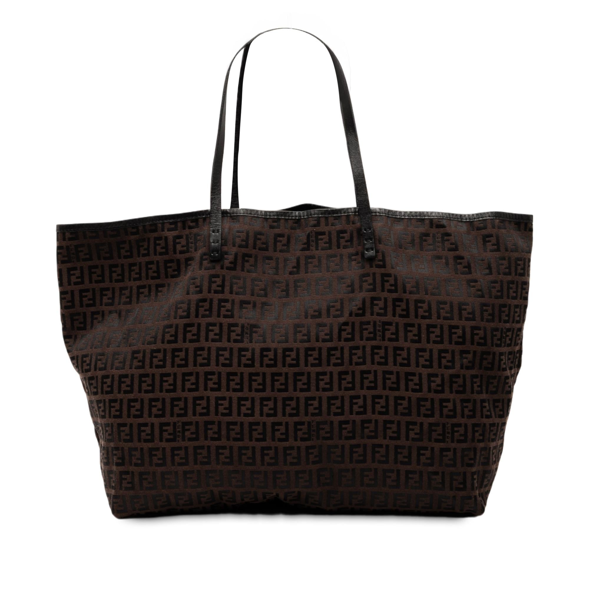 Fendi Medium Zucchino Canvas Roll Tote