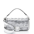 Fendi Metallic Leather FF Sequin PVC Baguette Medium Shoulder Bag