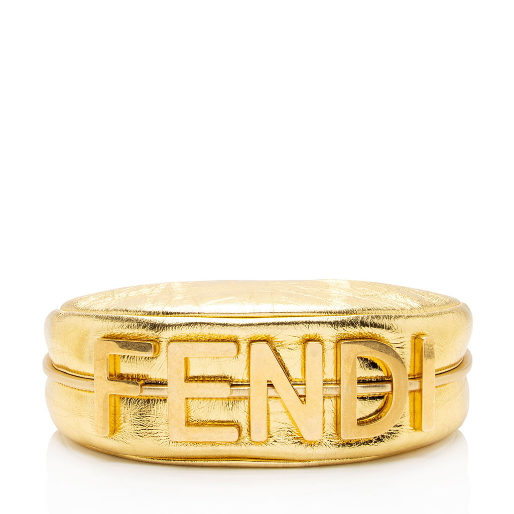 Fendi Metallic Leather Fendigraphy Small Hobo (SHF-k6ARkM)