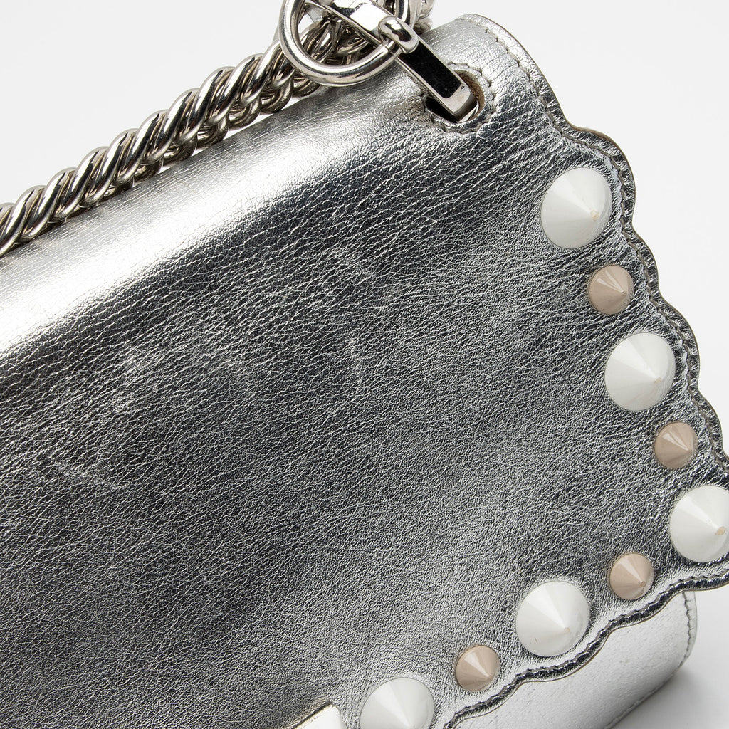 Fendi Metallic Studded Vitello Kan I Small Shoulder Bag (SHF-wfU1M1)