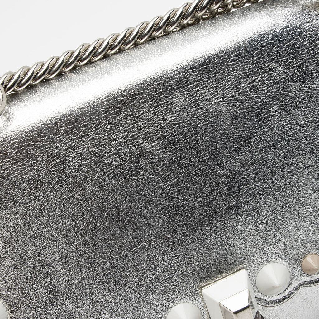 Fendi Metallic Studded Vitello Kan I Small Shoulder Bag (SHF-wfU1M1)