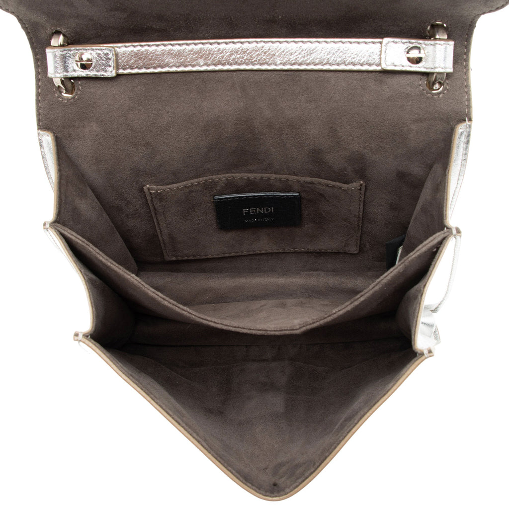 Fendi Metallic Studded Vitello Kan I Small Shoulder Bag (SHF-wfU1M1)