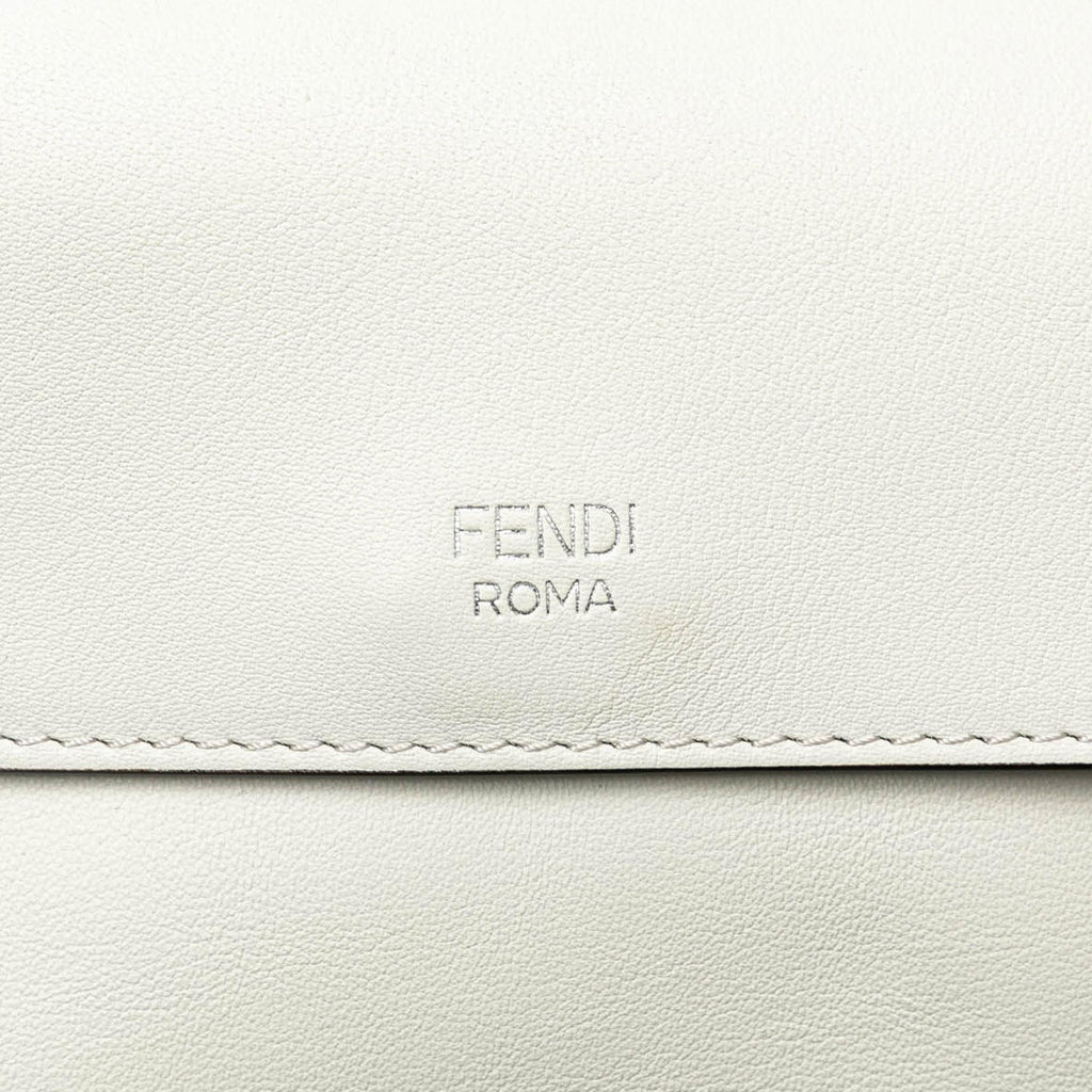 Fendi Micro Bicolor Leather Flowerland Double Baguette Satchel