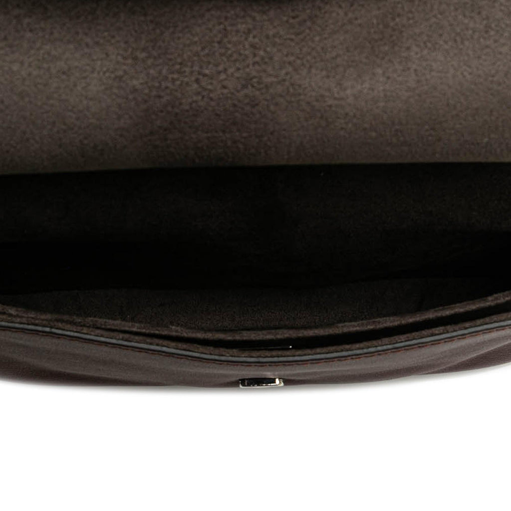 Fendi Micro Bicolor Leather Flowerland Double Baguette Satchel