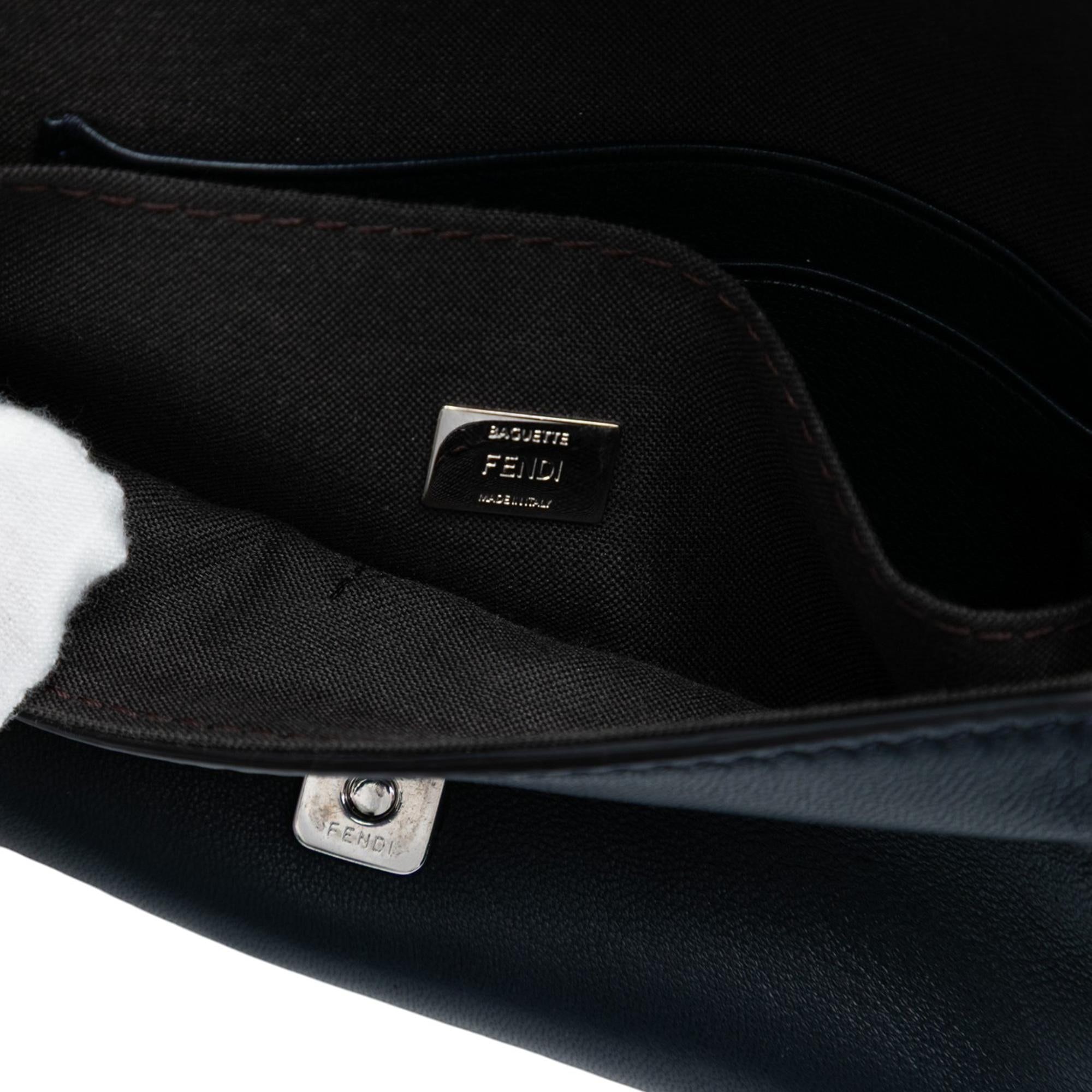 Fendi Micro Leather Baguette Satchel
