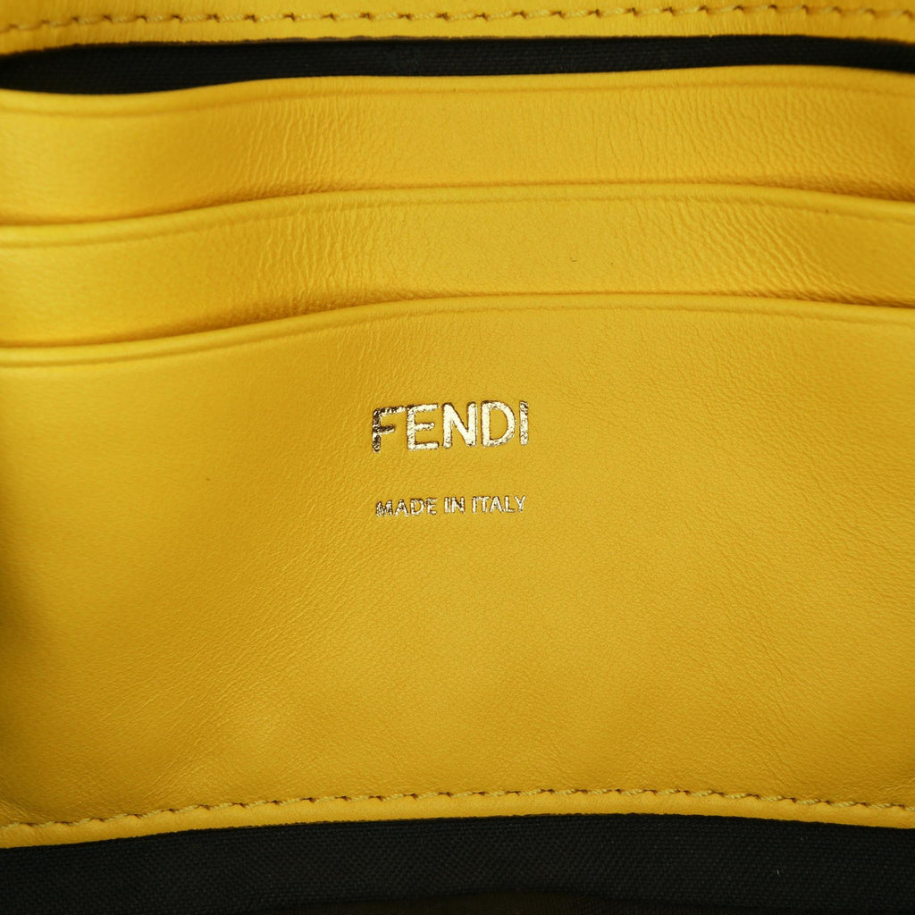 Fendi Mini Bicolor Nappa Apolo Chain Baguette Shoulder Bag