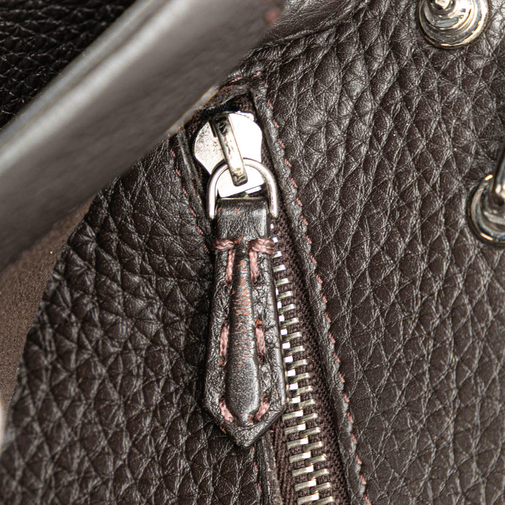 Fendi Mini Calfskin Romano Selleria Peekaboo Iconic Fit Satchel