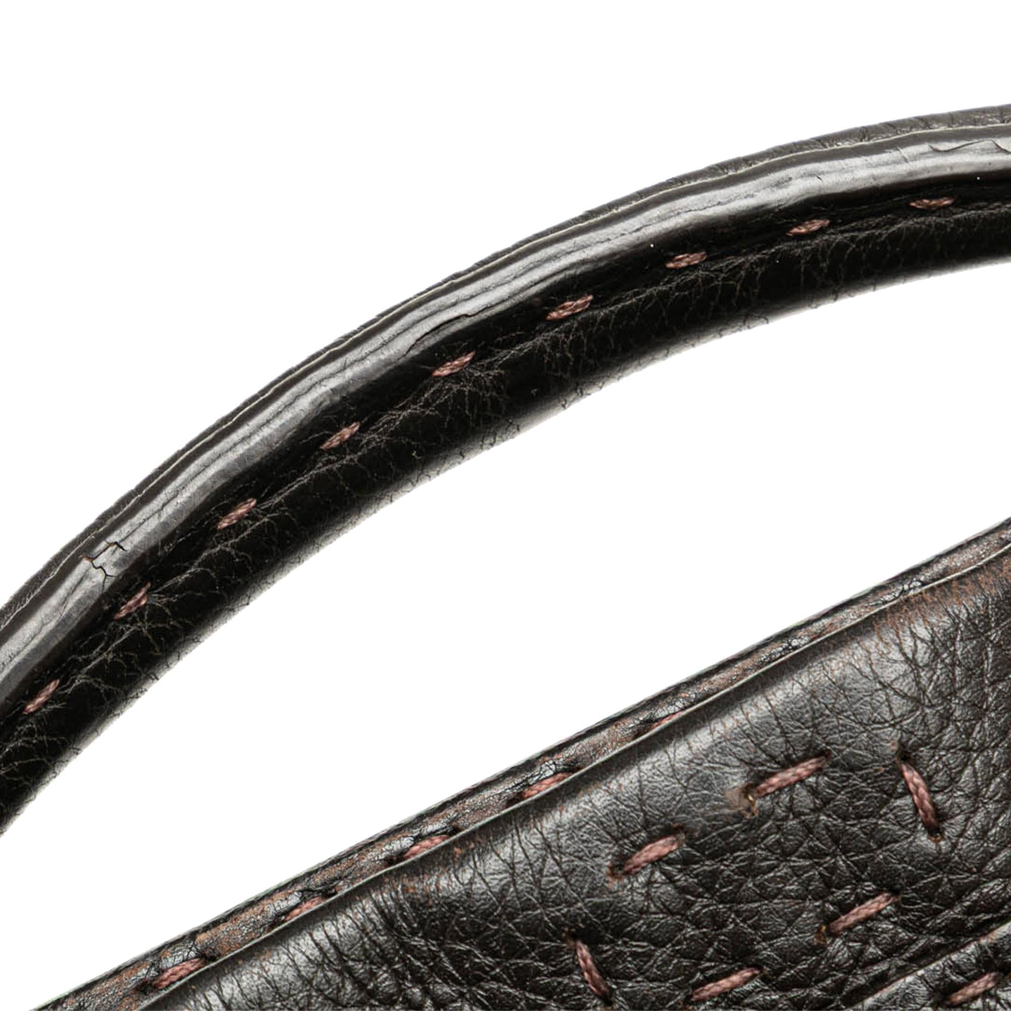 Fendi Mini Calfskin Romano Selleria Peekaboo Iconic Fit Satchel