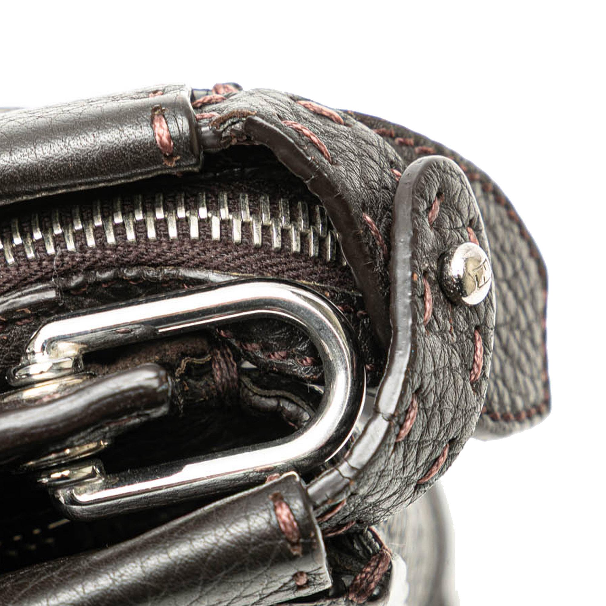 Fendi Mini Calfskin Romano Selleria Peekaboo Iconic Fit Satchel