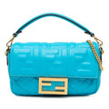 Fendi Mini Embossed Zucca Baguette Satchel