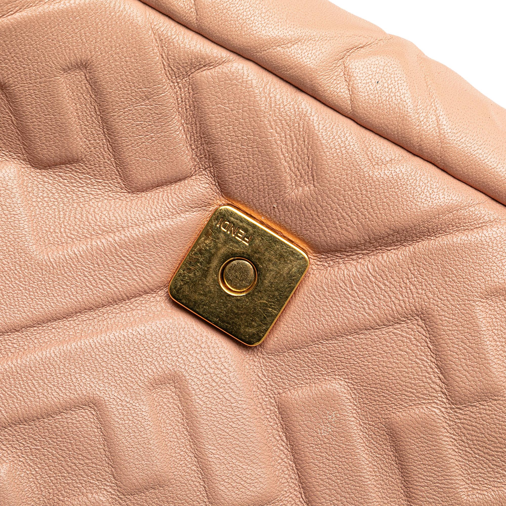 Fendi Mini Embossed Zucca Baguette Satchel