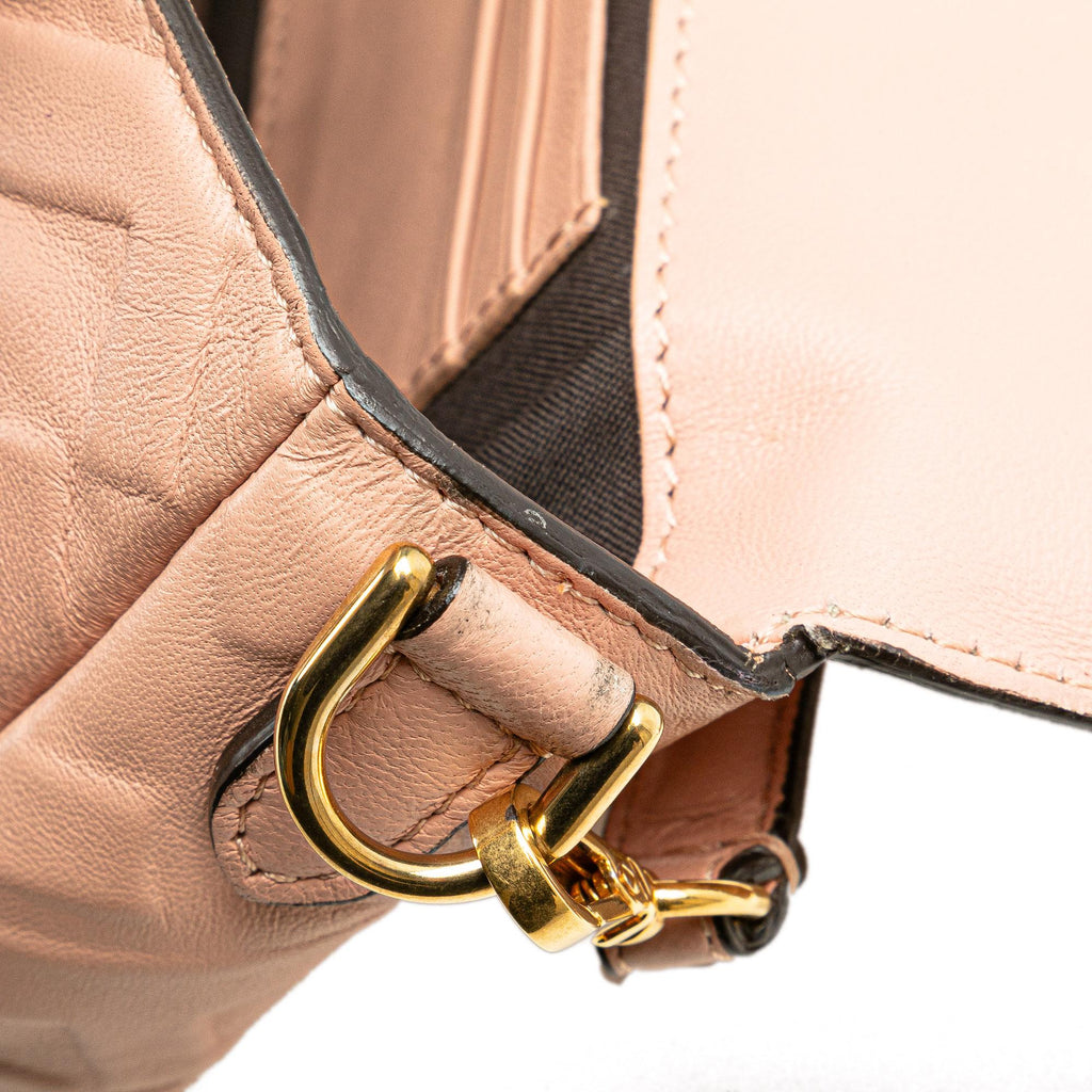 Fendi Mini Embossed Zucca Baguette Satchel