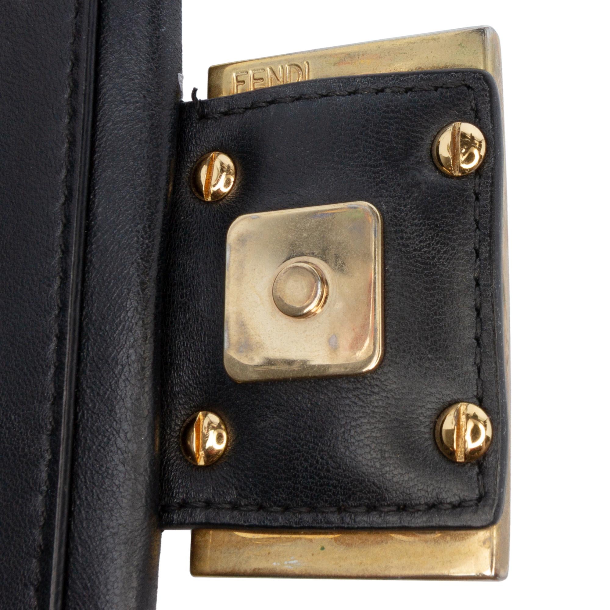 Fendi Mini Nappa Apolo Chain Baguette Shoulder Bag