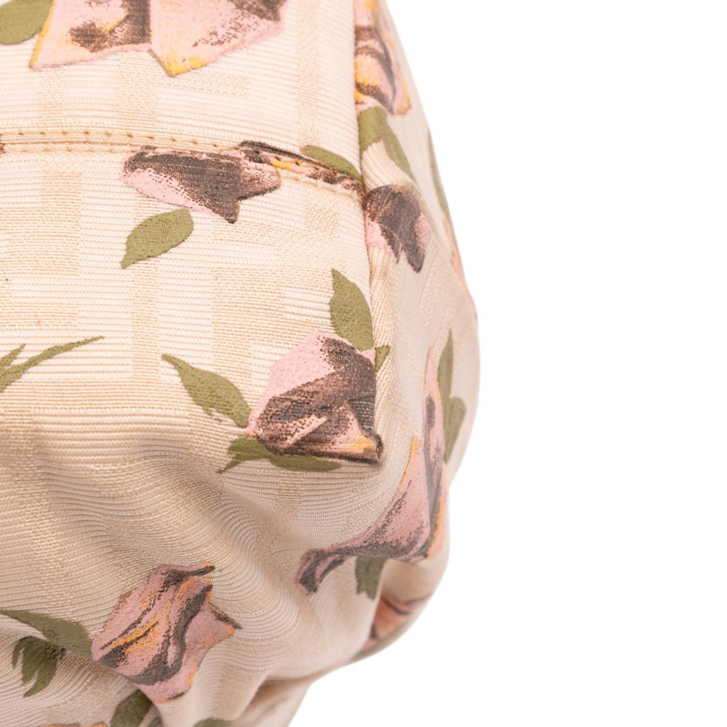 Fendi Mini Zucca Canvas Rose Printed Chef Handbag