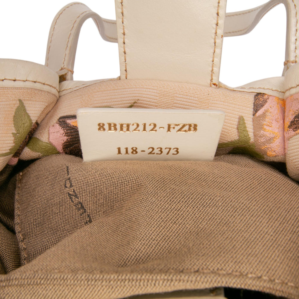 Fendi Mini Zucca Canvas Rose Printed Chef Handbag