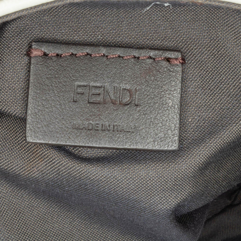 Fendi Mini Zucca Embossed Leather Baguette Satchel