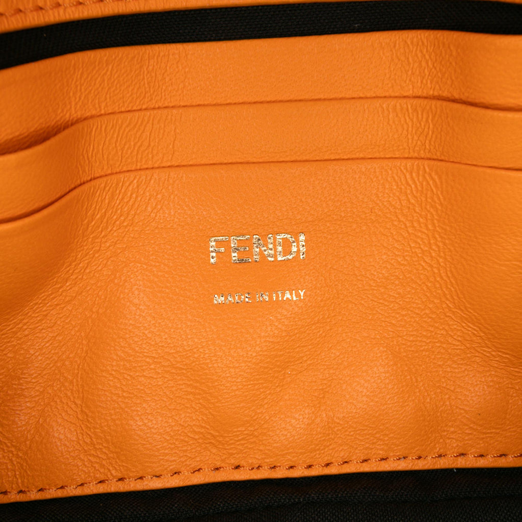 Fendi Mini Zucca Embossed Leather Baguette Satchel