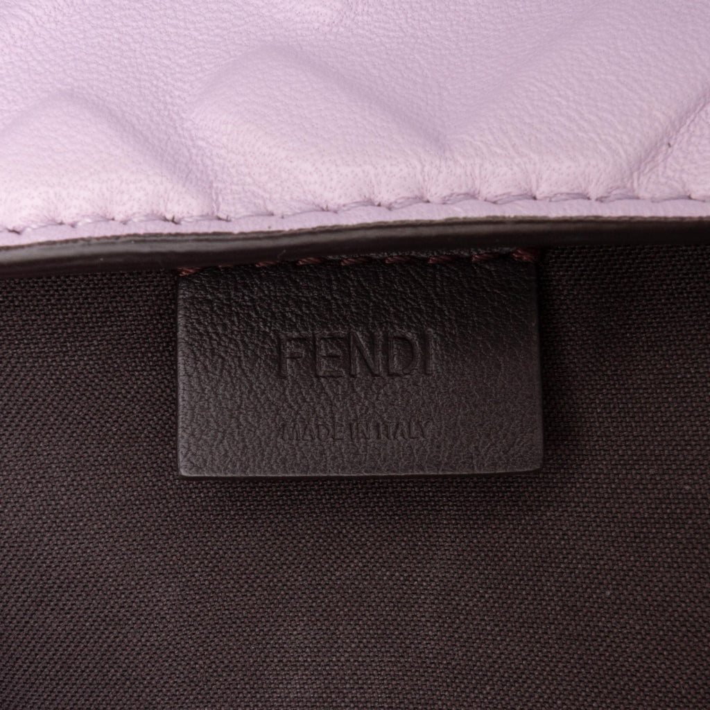 Fendi Mini Zucca Embossed Leather Baguette Satchel