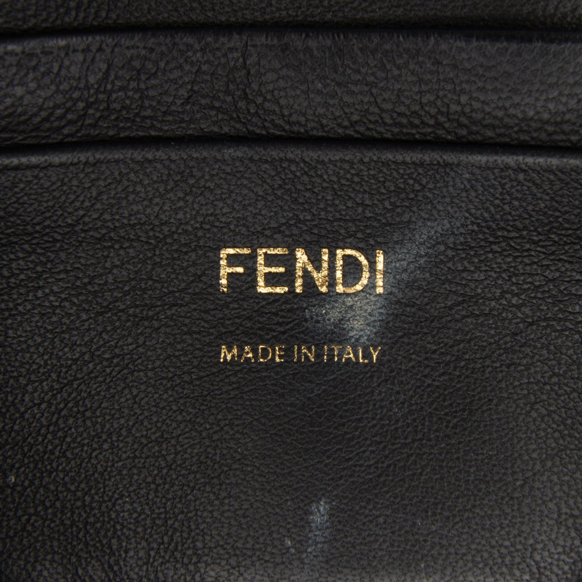 Fendi Mini Zucca Embossed Leather Baguette Satchel