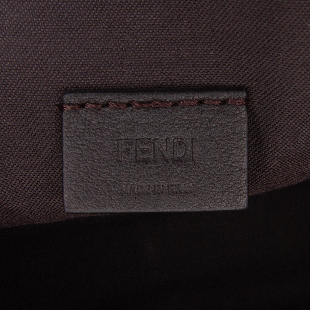 Fendi Mini Zucca Glazed Fabric Cage Baguette Satchel