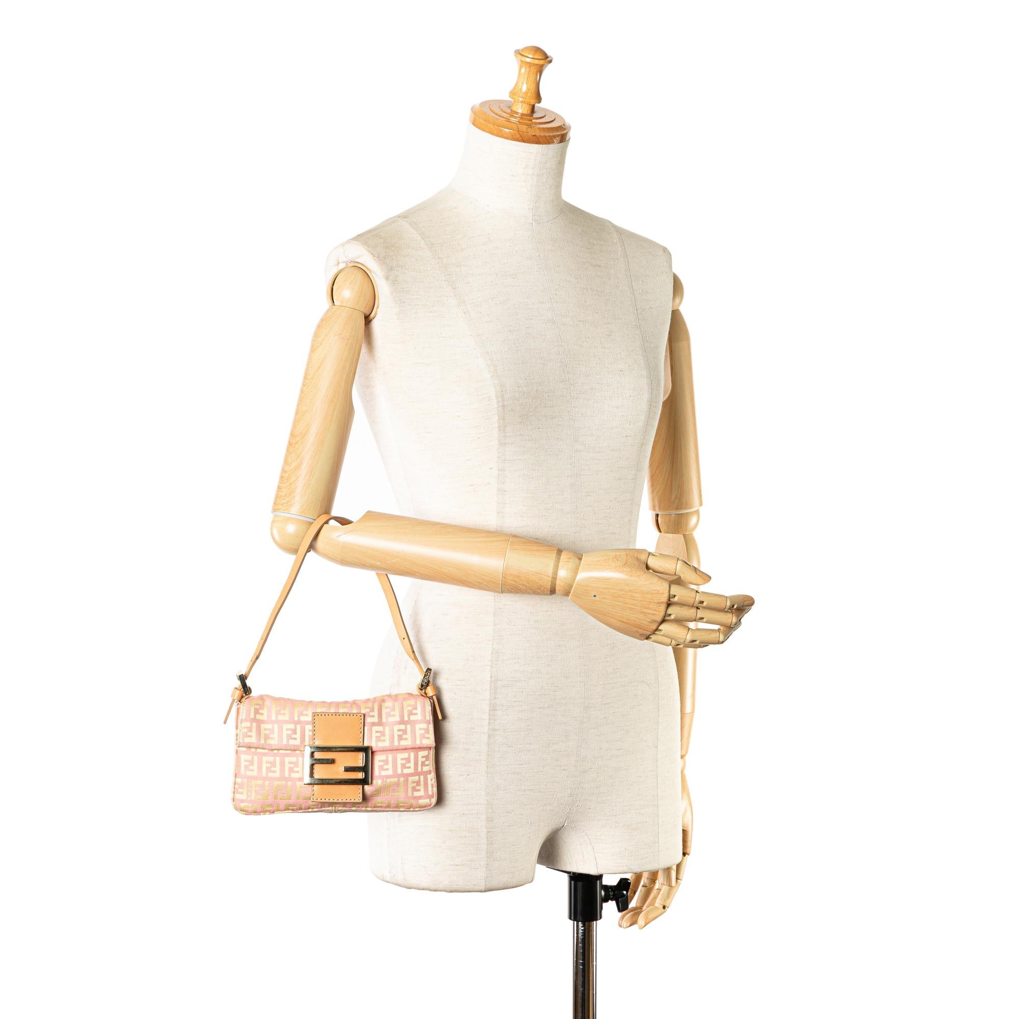 Fendi Mini Zucchino Canvas Baguette