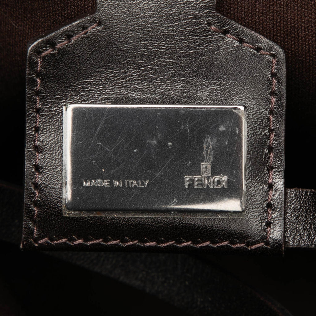 Fendi Mini Zucchino Canvas Roll Tote