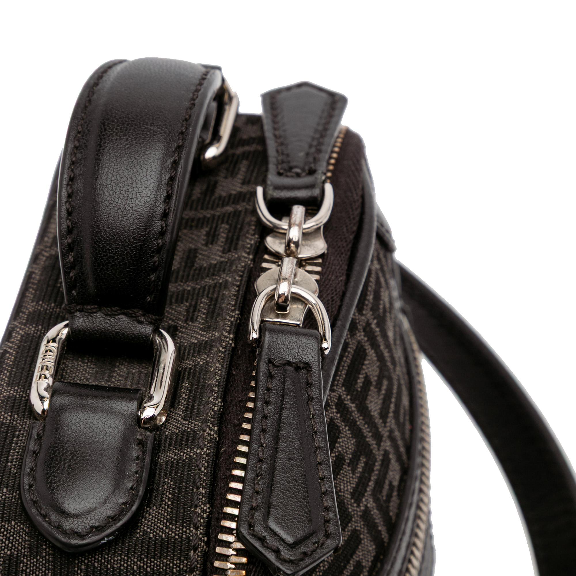 Fendi Mini Zucchino Recycled Jacquard Trolley Satchel