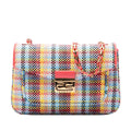 Fendi Multicolor Woven Nappa Be Baguette Crossbody