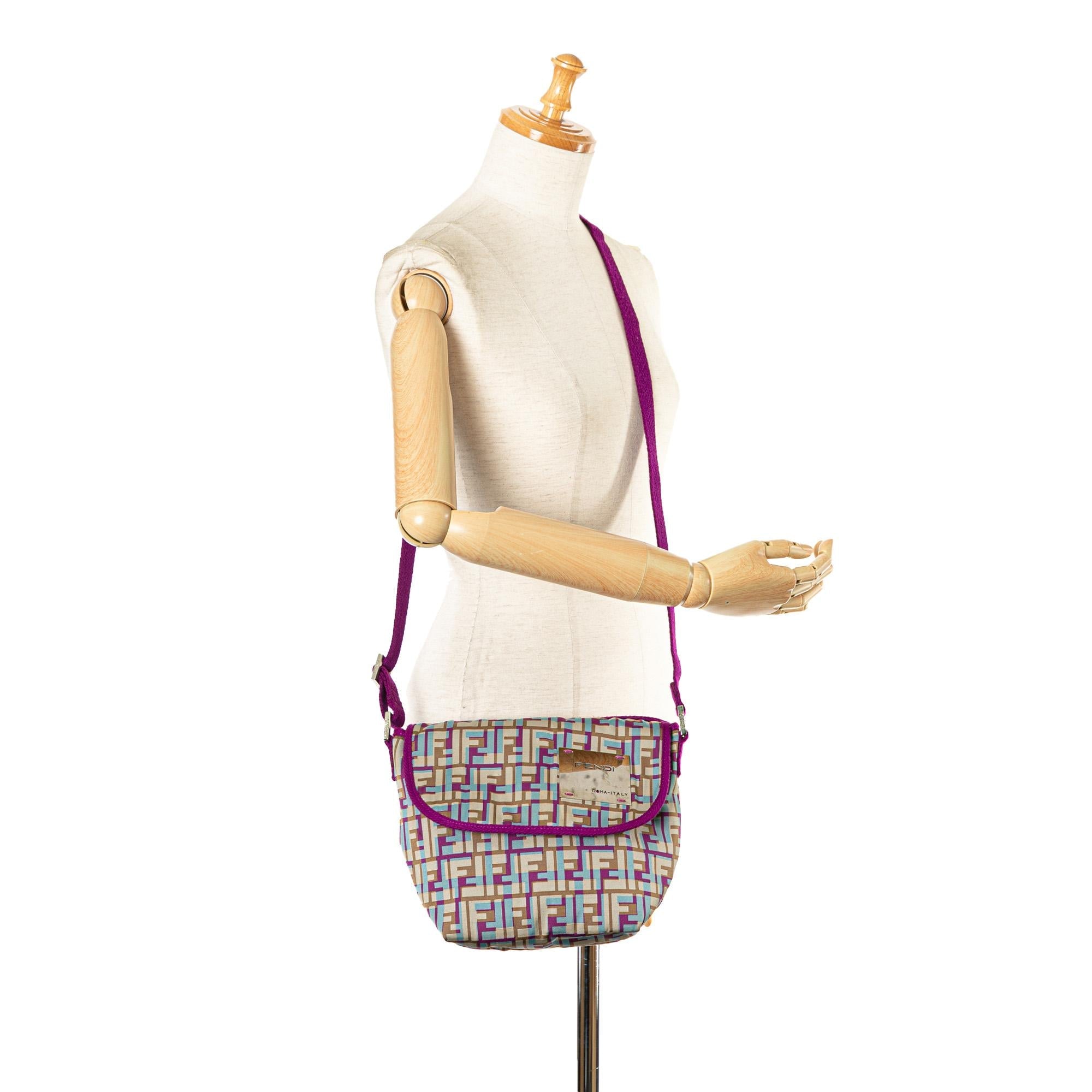 Fendi Multicolor Zucca Nylon Crossbody (SHG-5MQTj2)