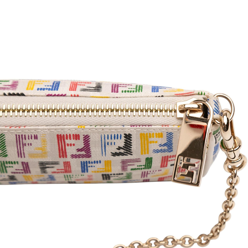 Fendi Multicolor Zucchino Spalmati Chain Pochette