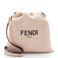 Fendi Nappa Leather Drawstring Medium Shoulder Bag