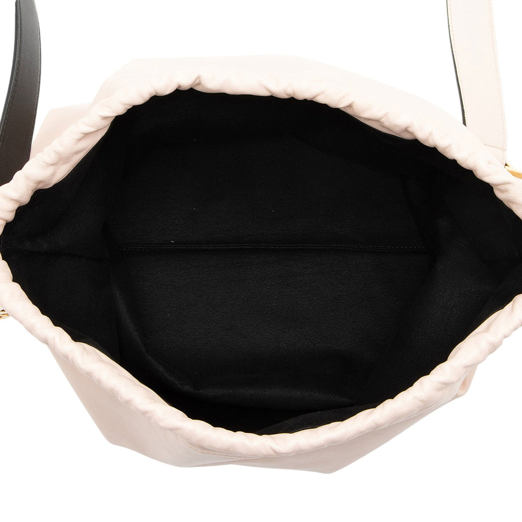 Fendi Nappa Leather Drawstring Medium Shoulder Bag