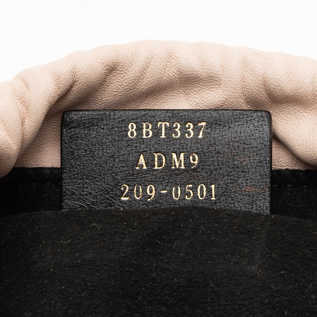 Fendi Nappa Leather Logo Drawstring Shoulder Bag