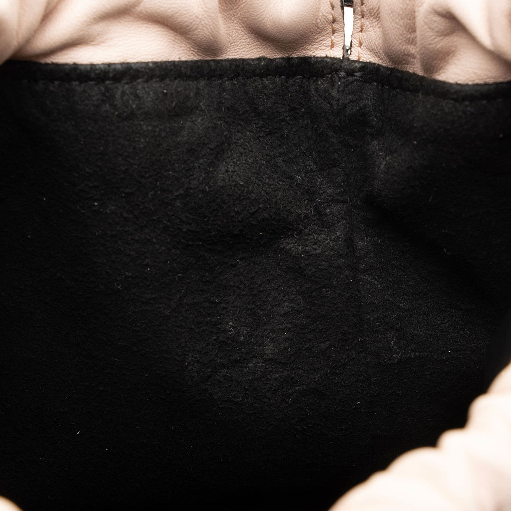 Fendi Nappa Leather Logo Drawstring Shoulder Bag