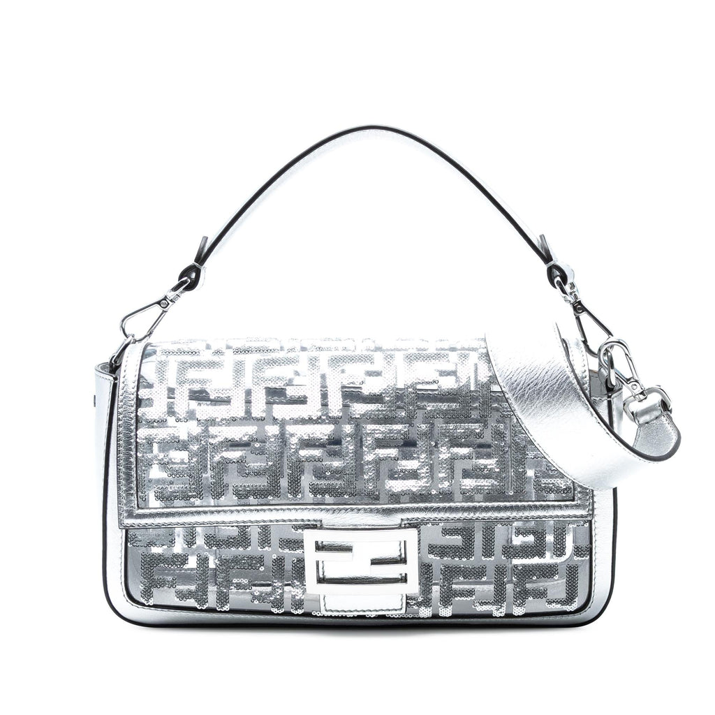 Fendi Nicki Minaj Medium Sequined PVC FF 1974 Baguette Satchel