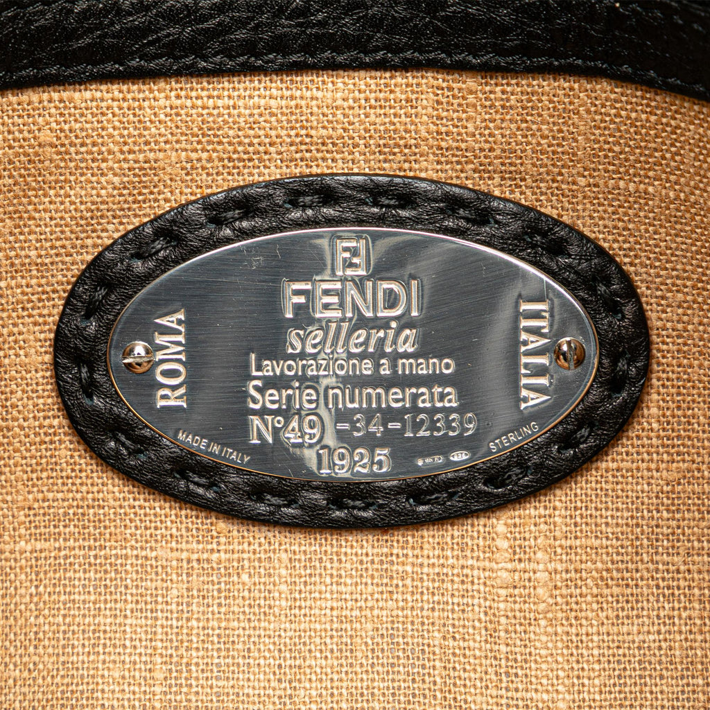 Fendi Pebbled Leather Selleria Dome Shoulder Bag