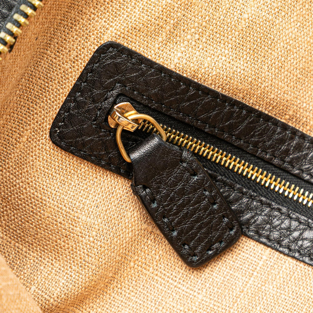 Fendi Pebbled Leather Selleria Dome Shoulder Bag