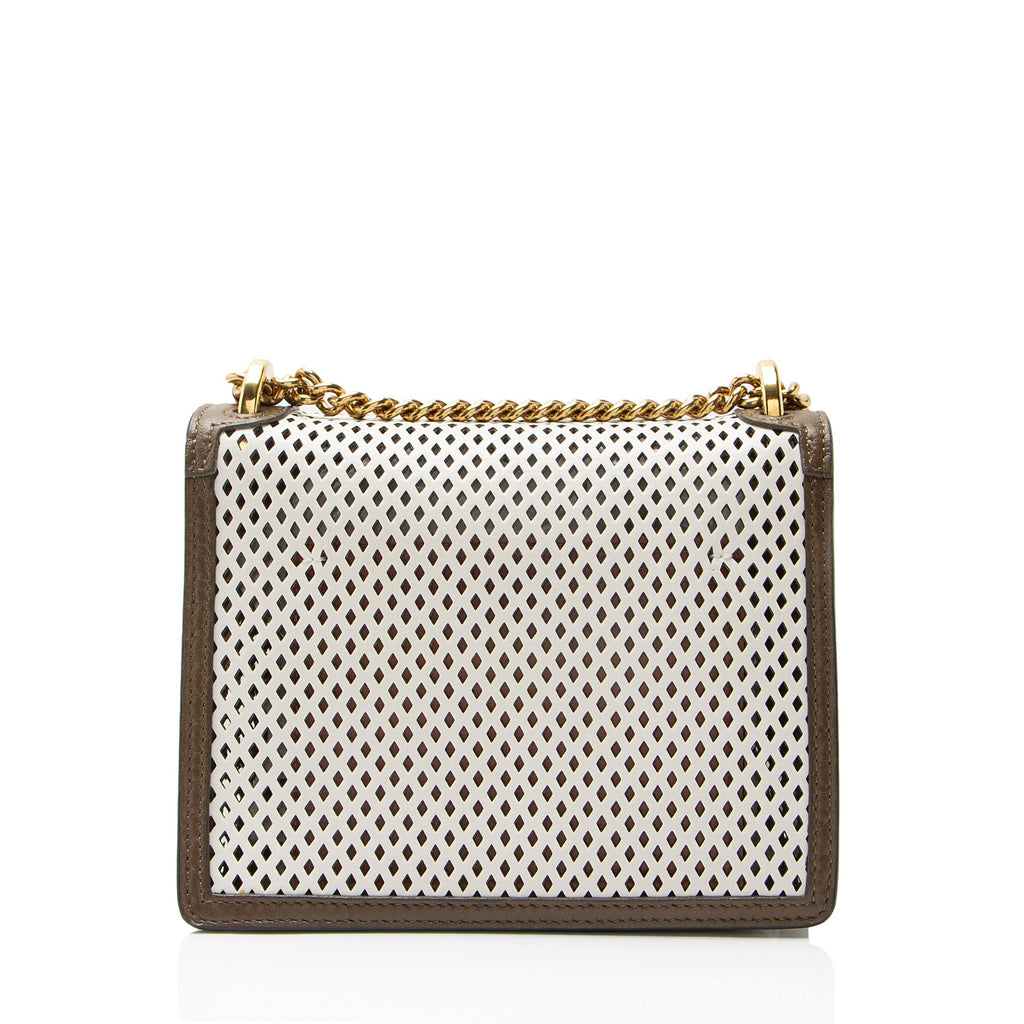 Fendi Perforated Leather Kan U Small Shoulder Bag