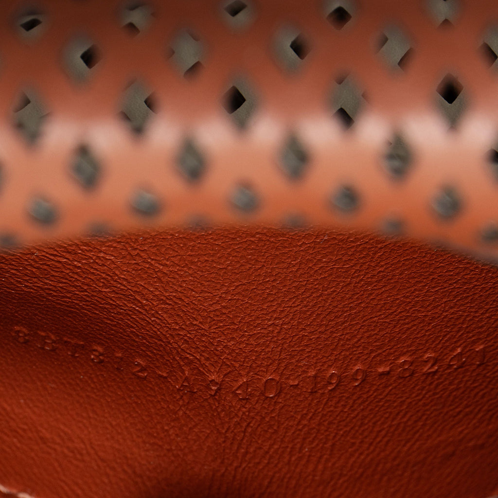 Fendi Perforated Leather Kan U Small Shoulder Bag