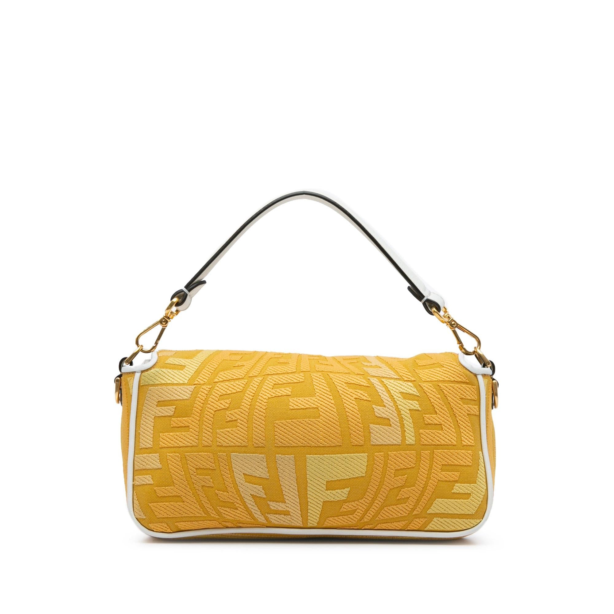 Fendi Sarah Coleman FF Canvas Fisheye  Baguette Satchel (SHG-jIeRtT)