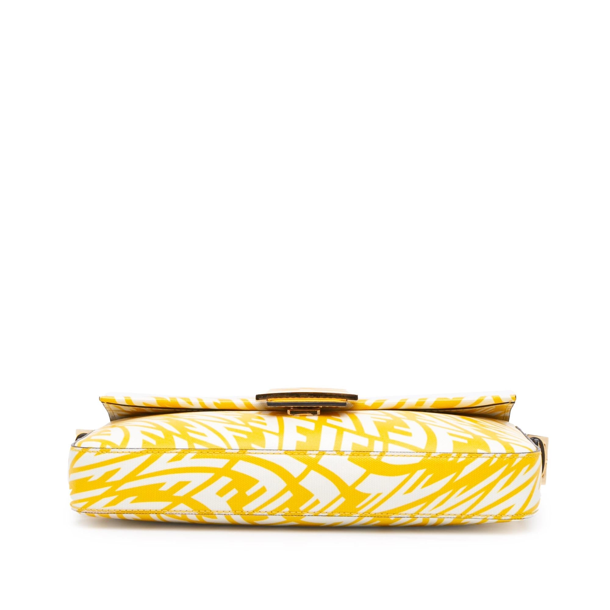 Fendi Sarah Coleman Zucca Coated Canvas 1997 Vertigo Baguette