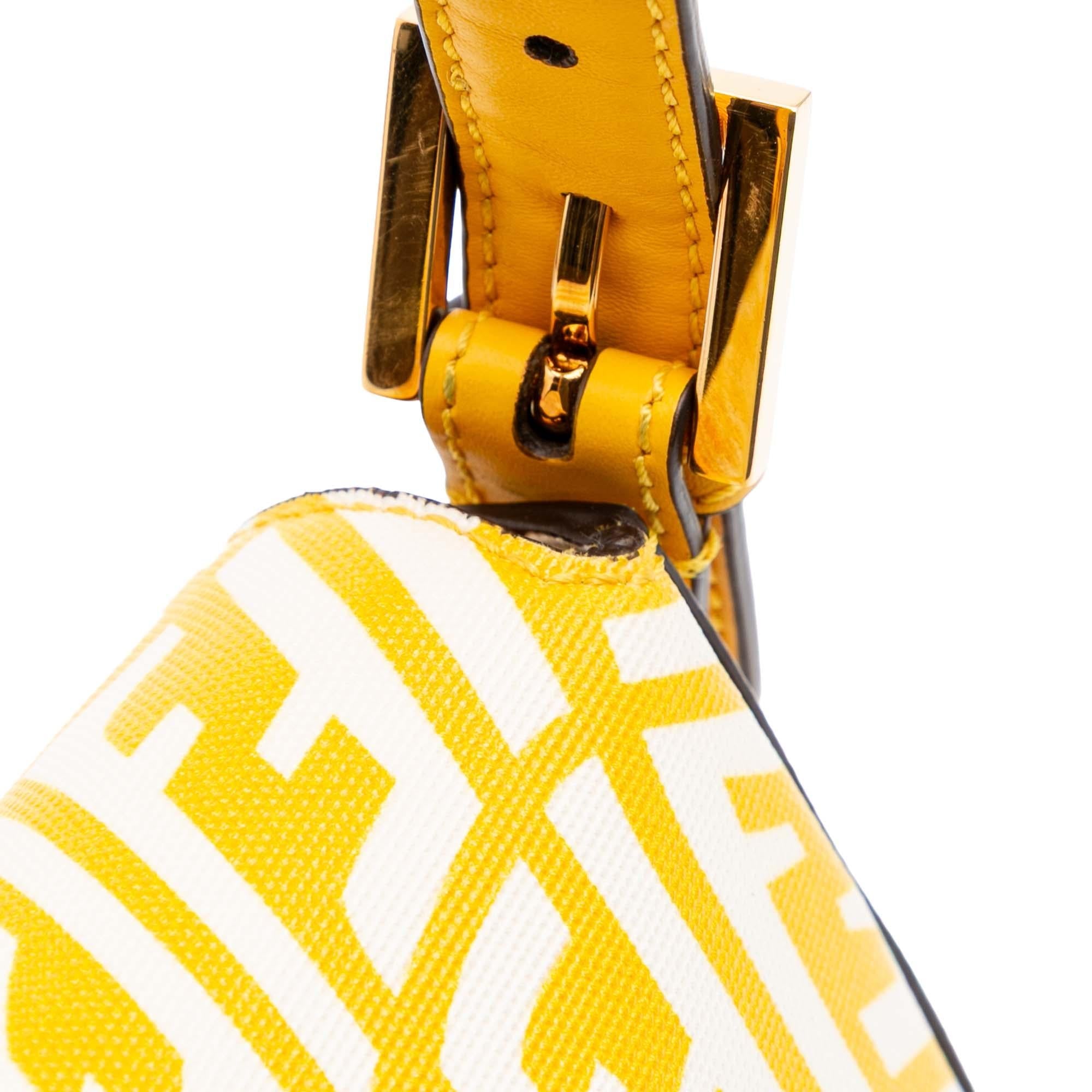 Fendi Sarah Coleman Zucca Coated Canvas 1997 Vertigo Baguette