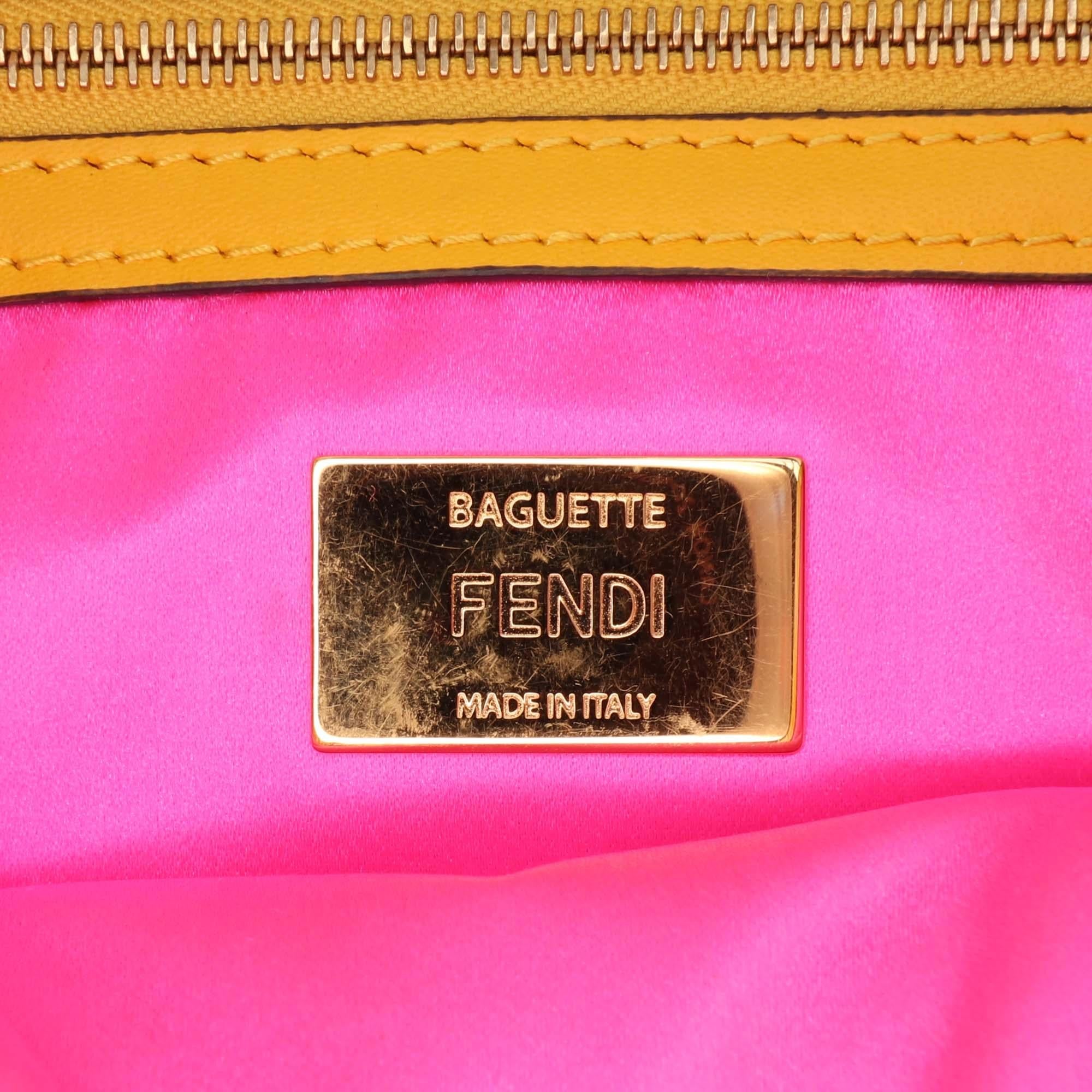 Fendi Sarah Coleman Zucca Coated Canvas 1997 Vertigo Baguette