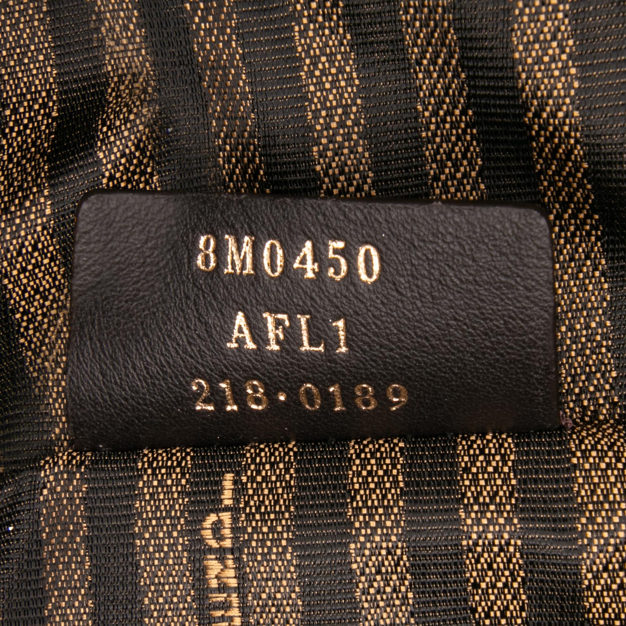 Fendi Sarah Coleman Zucca Coated Canvas Vertigo Shoulder Bag