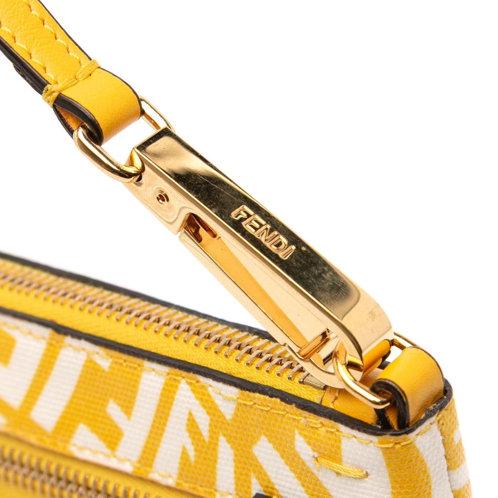 Fendi Sarah Coleman Zucca Coated Canvas Vertigo Shoulder Bag