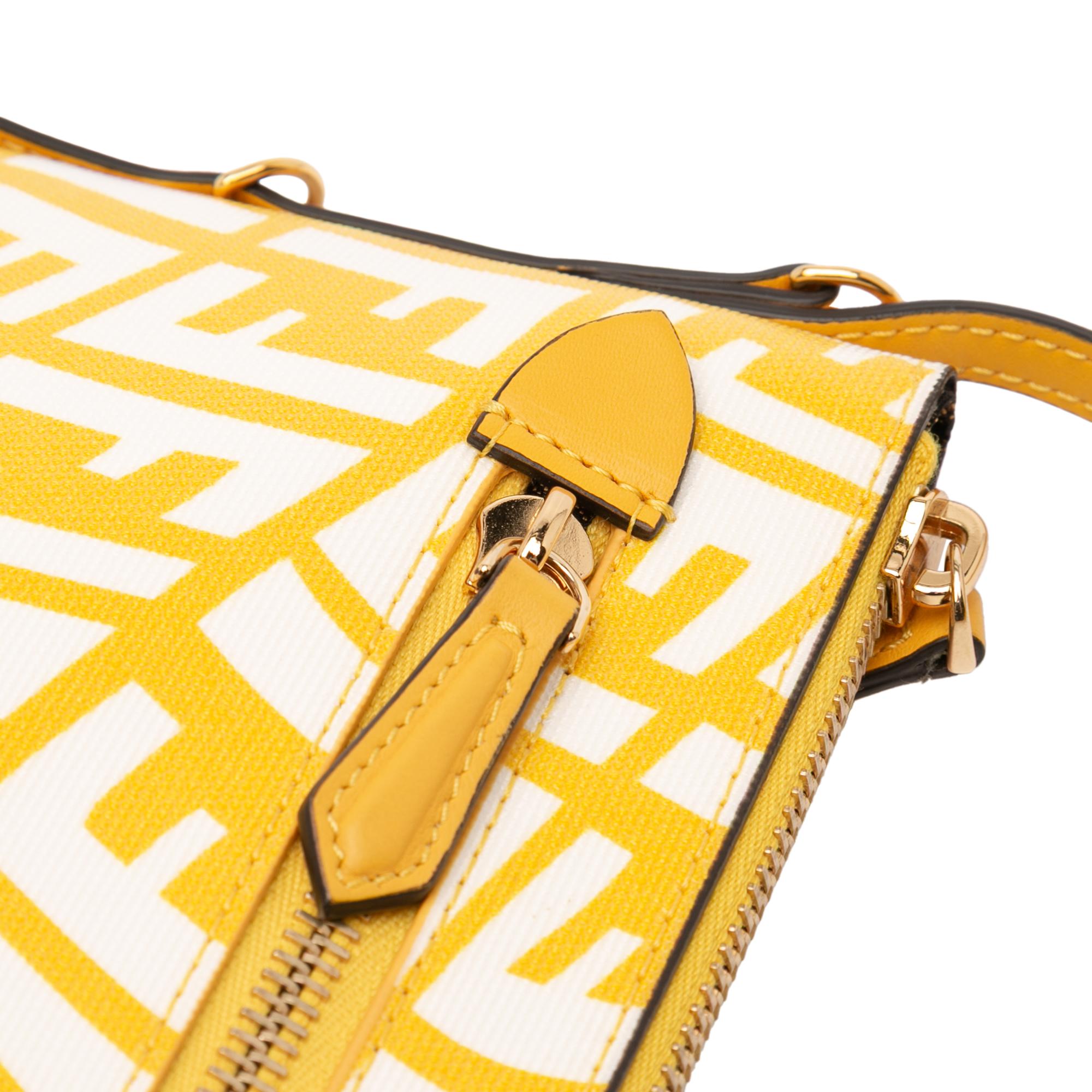 Fendi Sarah Coleman Zucca Coated Canvas Vertigo Shoulder Bag