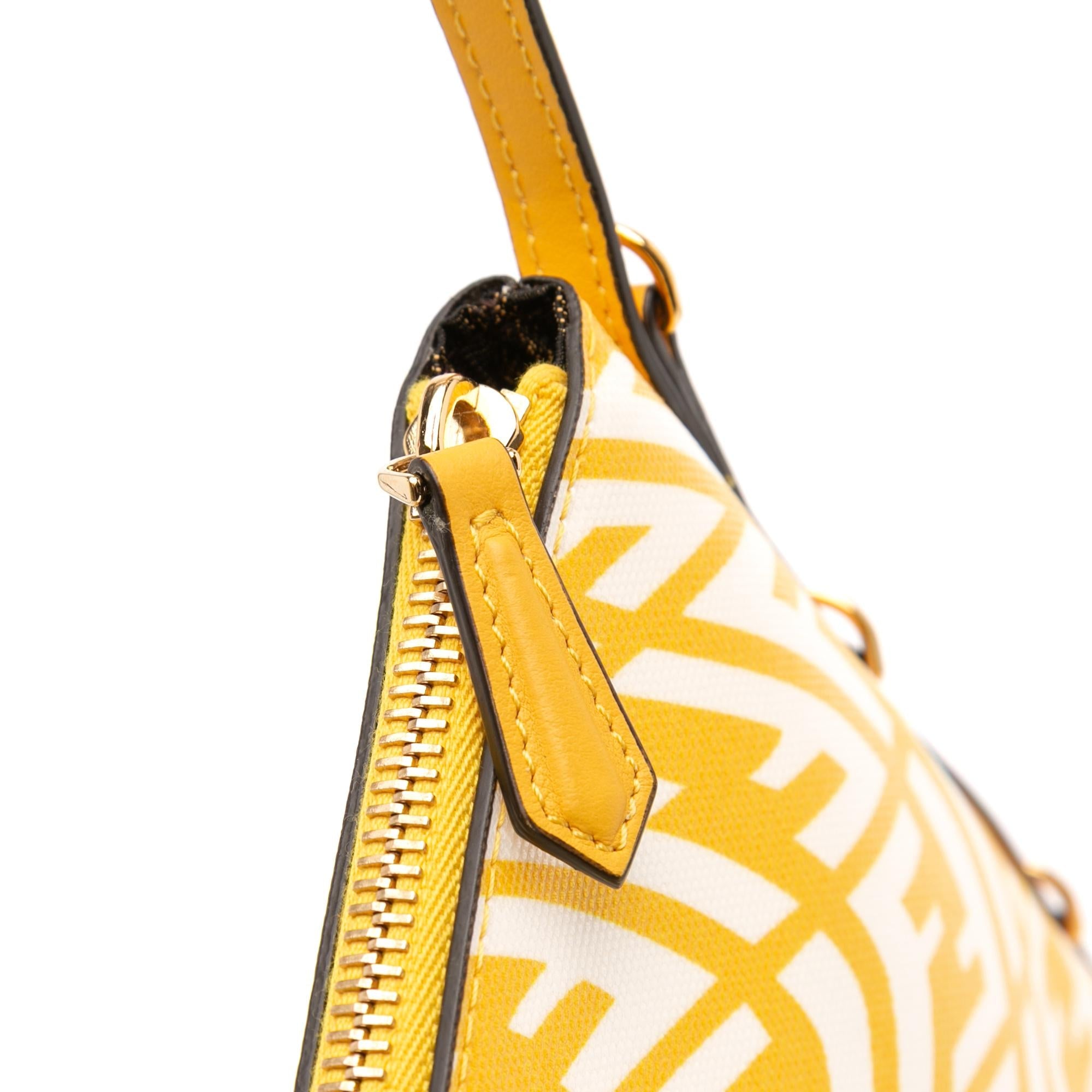 Fendi Sarah Coleman Zucca Coated Canvas Vertigo Shoulder Bag