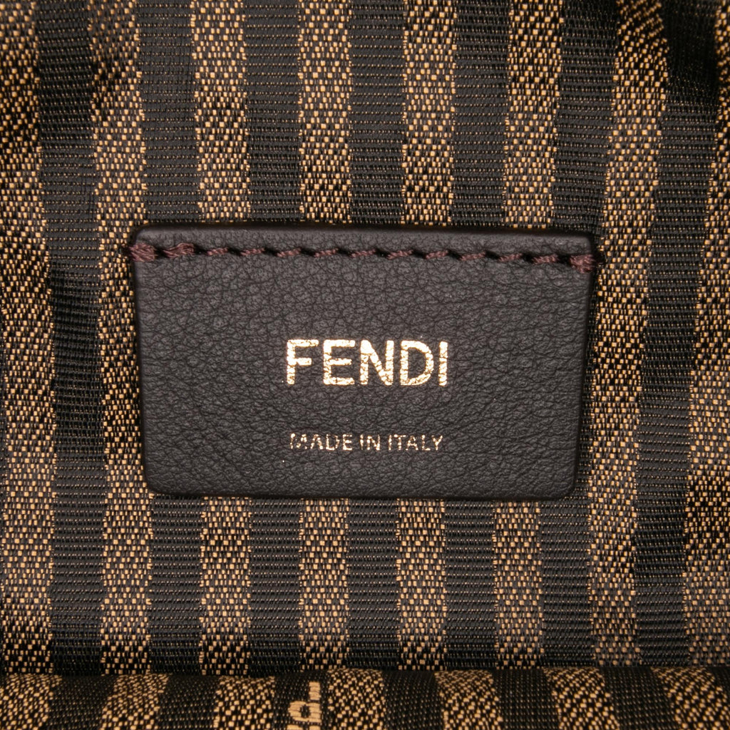 Fendi Sarah Coleman Zucca Coated Canvas Vertigo Shoulder Bag