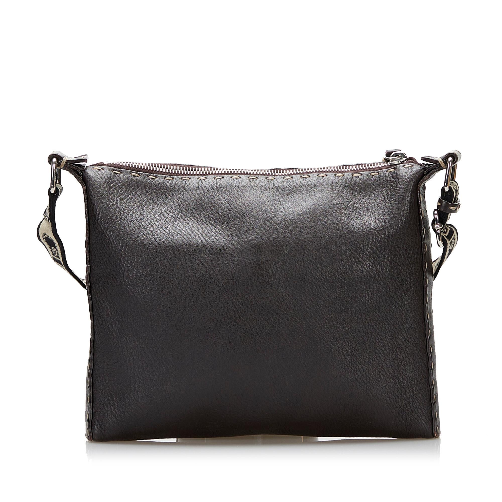 Fendi Selleria Leather Crossbody Bag (SHG-36824)